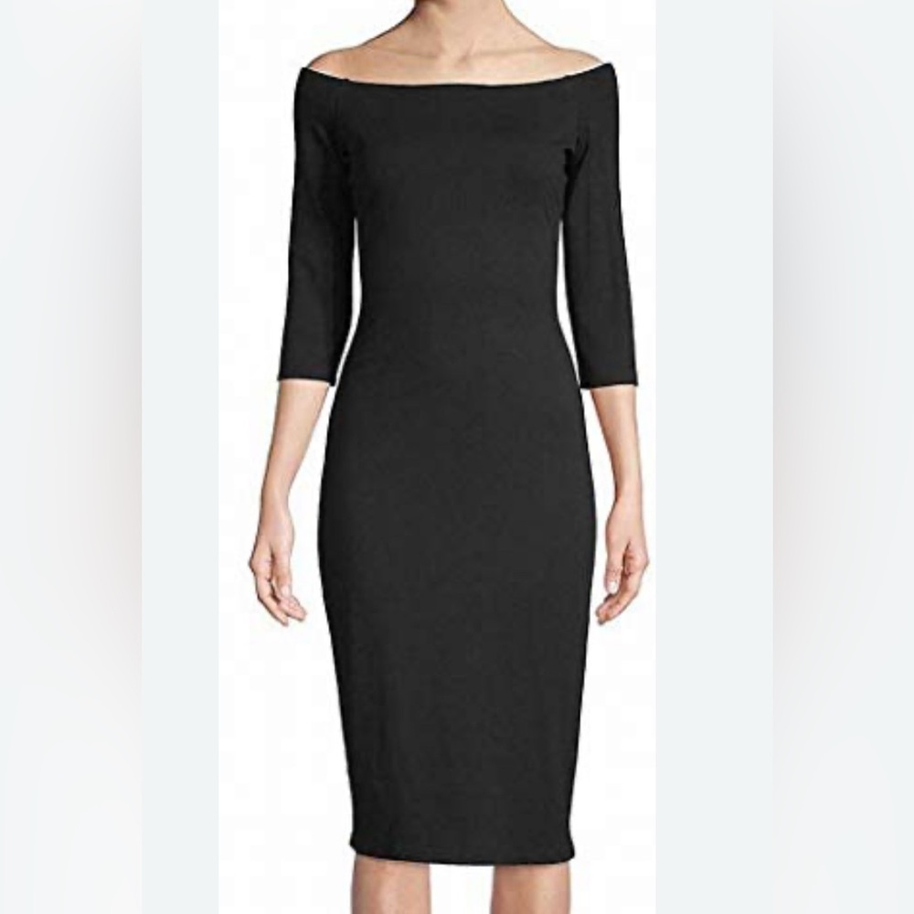 Bailey 44 Off Shoulder Black Long Sleeve Dress Size S Flattering Y2K Chic